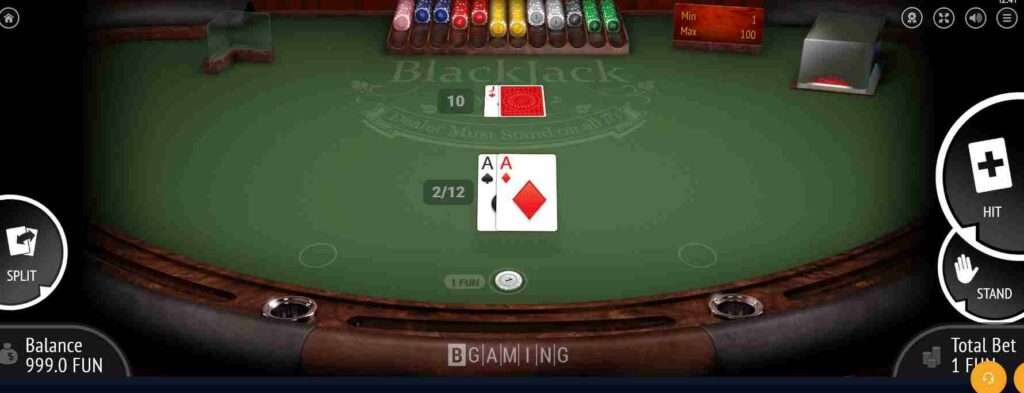 mBit Casino's Bitcoin Blackjack table, perfect for cryptocurrency gaming