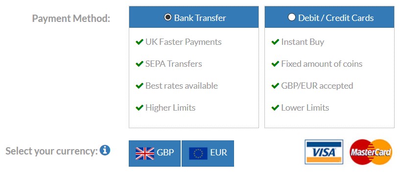 buy coin payment method