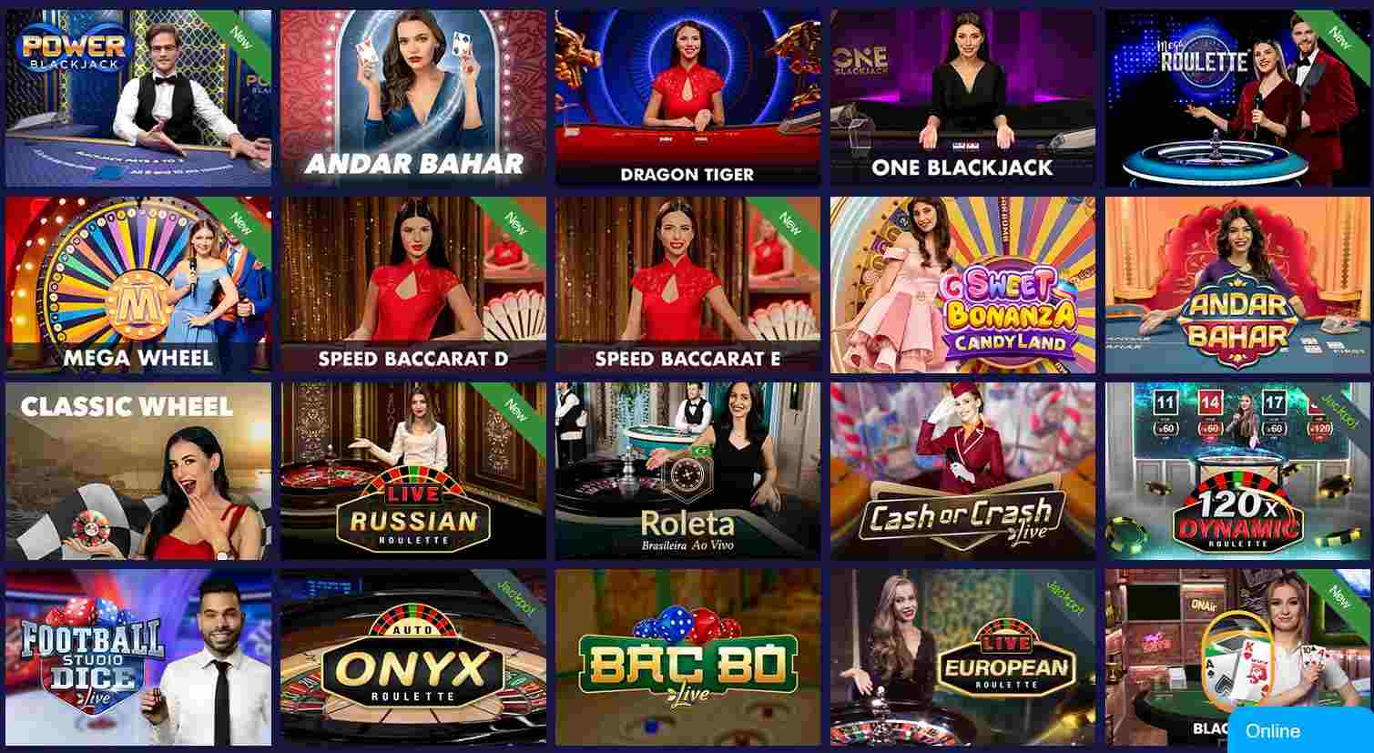 Live online bitcoin casino games selection