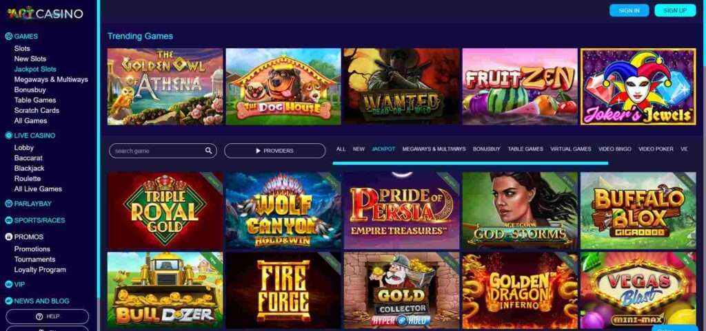 artcasino site