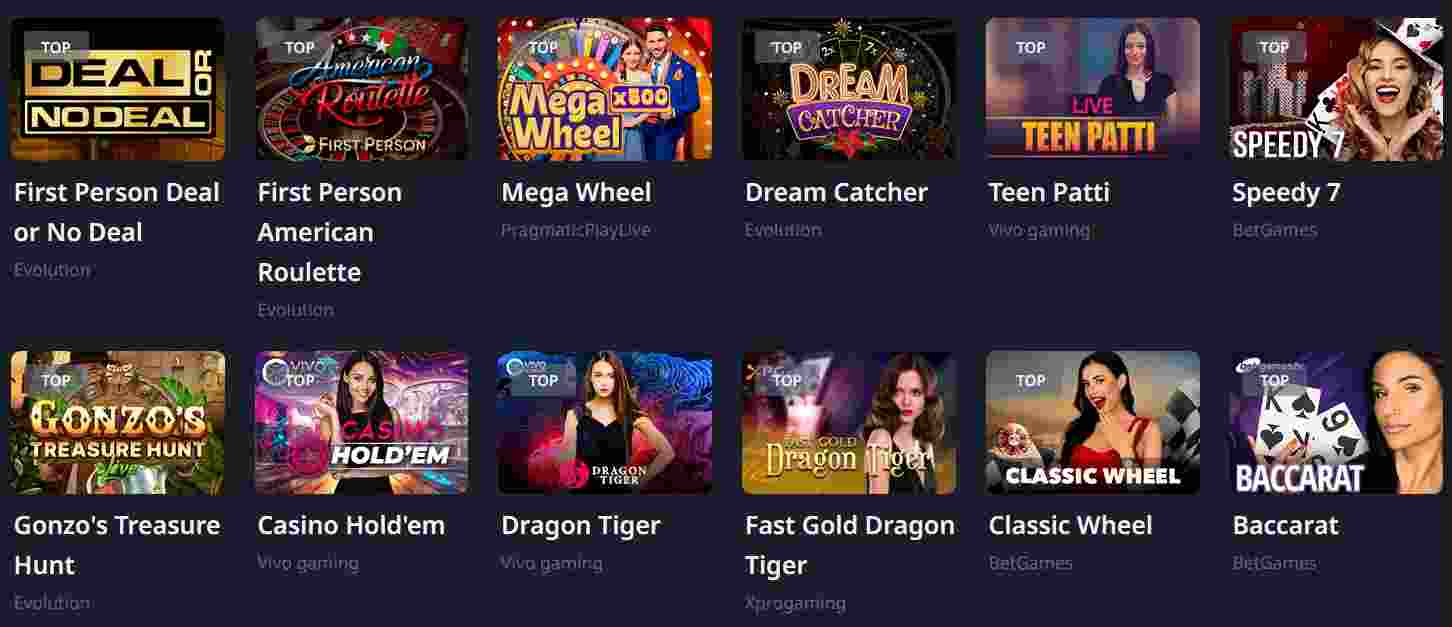 Live game offerings at Bit4Win Casino. Experience real-time gaming and amazing no deposit bonuses at bit4win.com.