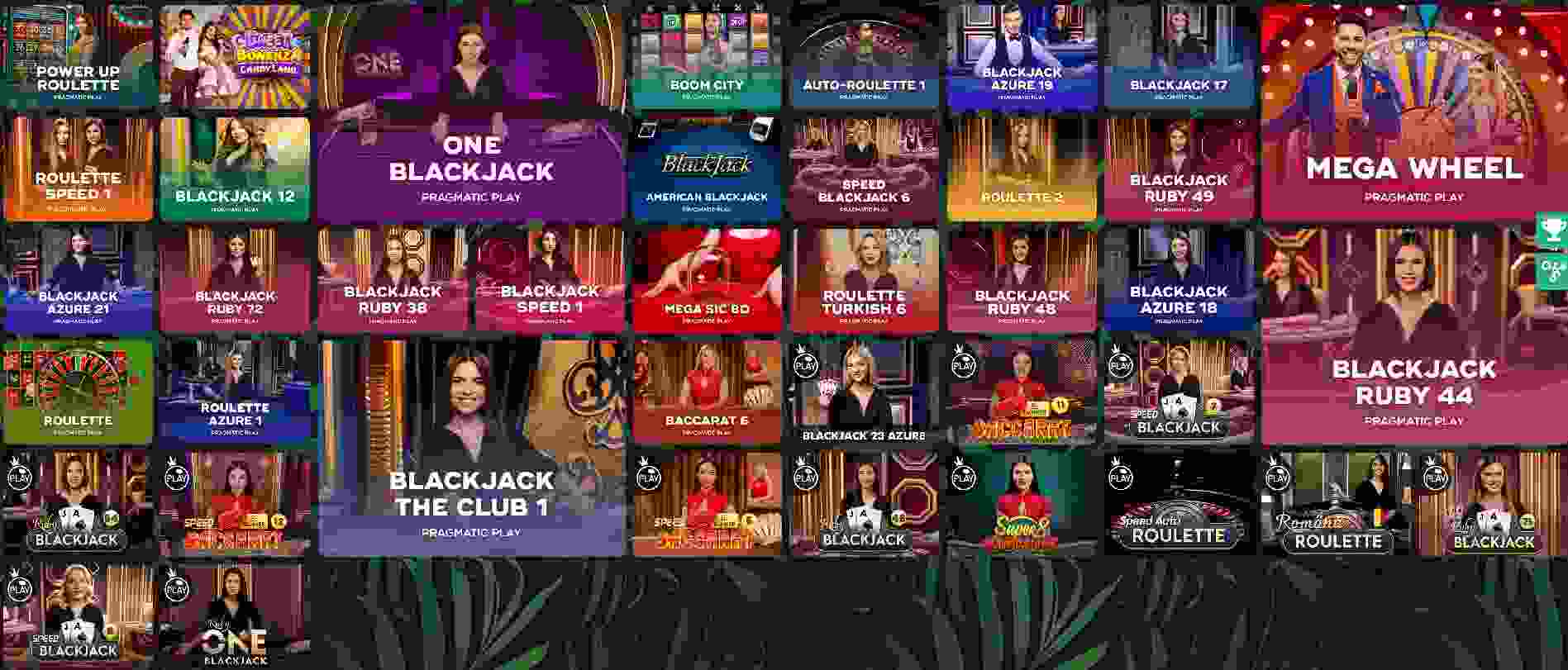 Screen capture of Bodu88 Casino's dynamic live games selection, offering players immersive, real-time Bitcoin gambling experiences.