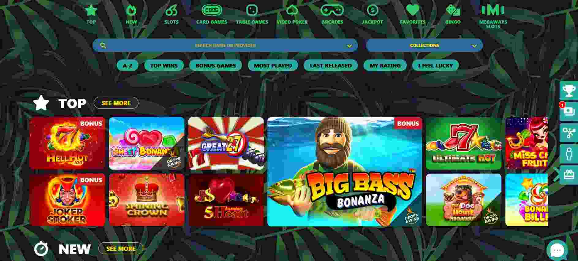 Screenshot of the Bodu88 Casino homepage, showcasing a vibrant and intuitive interface for superior Bitcoin gambling.