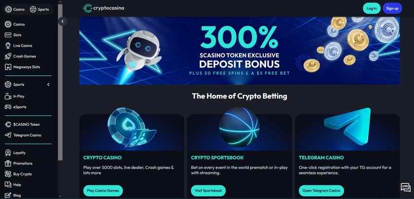 cryptocasino homepage