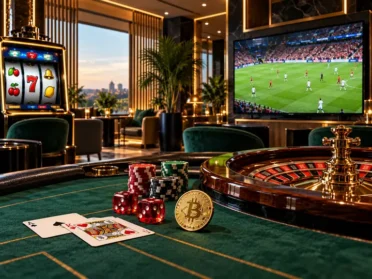 Bitcoin casino with slot machine, football betting and roulette